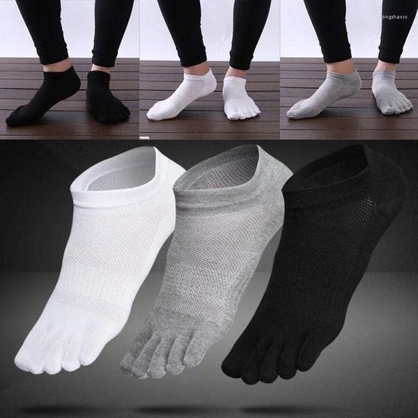 Chaussettes basses en coton à cinq doigts pour hommes, tube court à bout en maille Ultra-fin, printemps et été