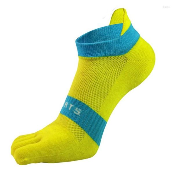 Calcetines de algodón para hombre, cinco dedos, deportivos, transpirables, cómodos, antifricción, con dedos de los pies, calcetín para correr, Meias para hombre