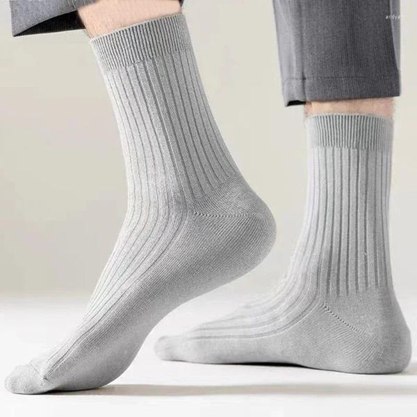 Chaussettes en coton pour hommes, longues et courtes, chaudes, pour l'automne et l'hiver, taille unique, 35 à 45, confortables