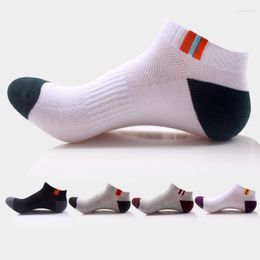 Heren sokken katoen sportkleding-resistente ademende compressie vier seizoenen sole lussen zweet-absorbent mannelijk basketbal