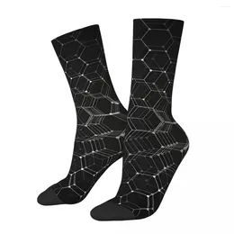 Chaussettes pour hommes Crazy Sock pour hommes Chimie Modèle 3D Hip Hop Science Respirant Imprimé Crew Nouveauté Cadeau