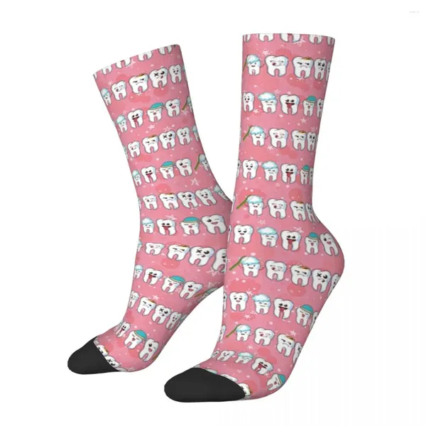 Chaussettes masculines mignonnes assistantes dentaires cadeaux femmes souriant des dents harajuku super doux bas de saison toute la saison accessoires pour unisexe