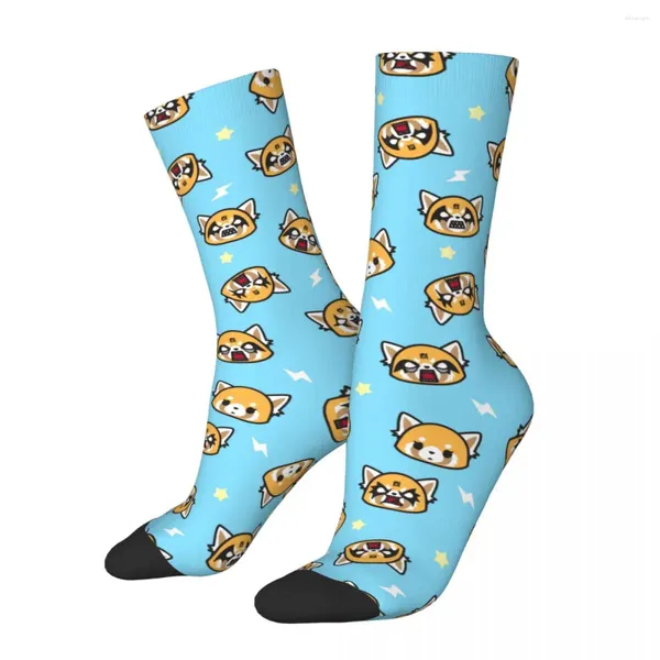 Chaussettes pour hommes, mignonnes filles, Design Aggretsuko Merch Crew, doux, merveilleux cadeaux