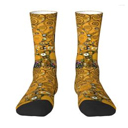 Herensokken Schattig bedrukt Levensboom van Gustav Klimt Voor Dames Heren Rekbaar Zomer Herfst Winter Schilderij Art Crew