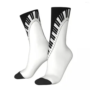 Chaussettes pour hommes Notes de musique décoratives hommes femmes automne bas Polyester