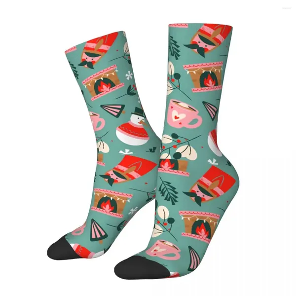 Chaussettes pour hommes Design Joyeux Noël Jour Mâle Hommes Femmes Automne Bas Hip Hop