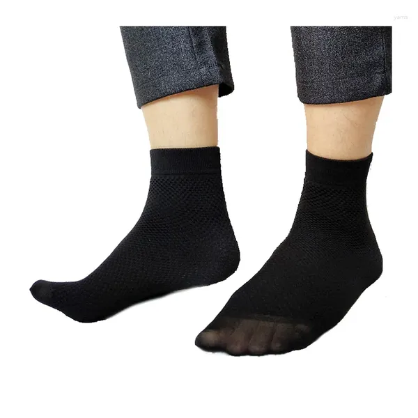 Chaussettes pour hommes robe pour hommes de qualité supérieure marque sexy mâle tuyau formel respirant noir marine gris