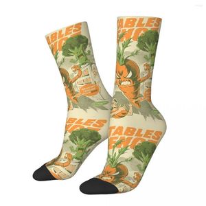 Calcetines para hombres Come sus verduras Harajuku medias de alta calidad durante toda la temporada accesorios largos para los regalos de Navidad de la mujer del hombre