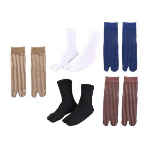 Chaussettes pour hommes en coton élastique Tabi 2 orteils tongs unisexe pur coupe basse bateau chaussette d'été