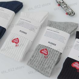 Chaussettes pour hommes Broderie Petit Coeur Rouge Human Made Hommes Femmes Coton Chaussettes Ours Polaire Serviette Chaussettes De Sport Doux Respirant Été Hiver Chaussettes T230705