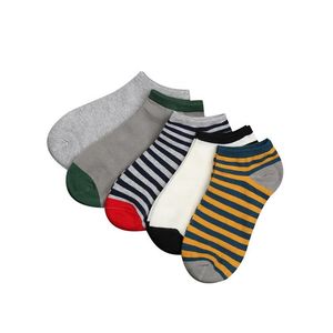 Heren Sokken EST Basic Fashion Comfortable Ademende Solid Color Stripe Katoen Enkle voor Mannen