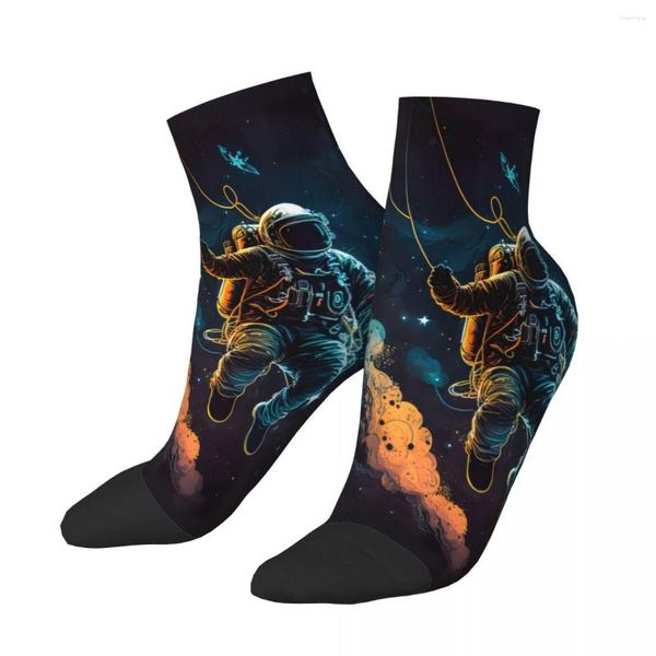 Chaussettes pour homme explore l'espace extra-atmosphérique court unique décontracté respirant adulte cheville