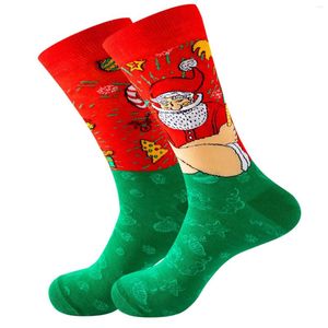 Chaussettes pour hommes extra larges bas de Noël 10 paires unisexe chaud doux impression sport moyen personnalisé