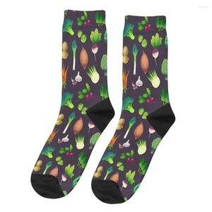 Herensokken Farmers Market Happy Vintage Groenten Eten Street Style Novelty Crew Sock Gift Pattern Printed