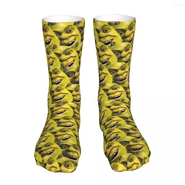 Calcetines para hombre Moda Mujer Crazy Shrek Caras Alta calidad Primavera Verano Otoño Invierno