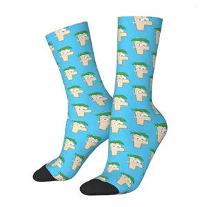 Chaussettes Ferb Harajuku pour hommes et femmes, bas de haute qualité, accessoires longs toute saison, cadeaux de noël pour hommes et femmes