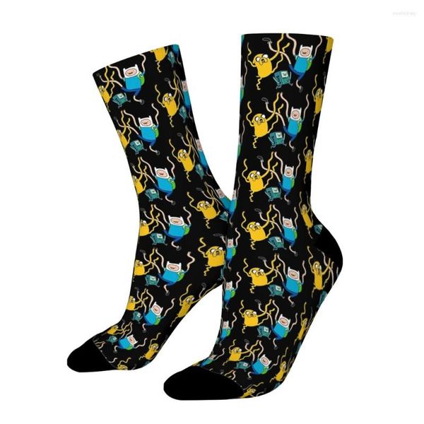 Chaussettes pour hommes Finn Jake BMO Party For Men Sports 3D Print Boy Girls Chaussette mi-mollet