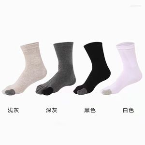 Chaussettes pour hommes cinq doigts hommes coton printemps été affaires respirant mince moyen Tube orteil chaussette cadeau d'anniversaire