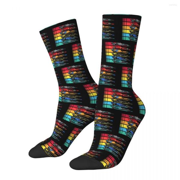 Fórmula de calcetines para hombres CARROS RACAS 2023 Harajuku Sweet Absorbing Stockings durante toda la temporada Accesorios largos para un presente de cumpleaños unisex