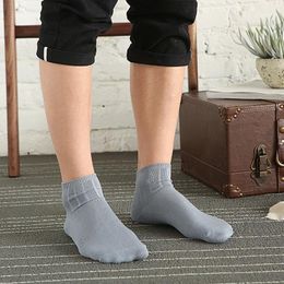 Herensokken vier seizoenen zakelijke sokken, reguliere dikte 7-punts zweet-absorberende en ademende katoenen sokken1