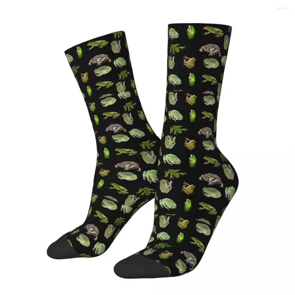 Chaussettes homme grenouilles et crapauds Harajuku, bas Super doux toute saison, accessoires pour hommes et femmes, cadeaux de noël