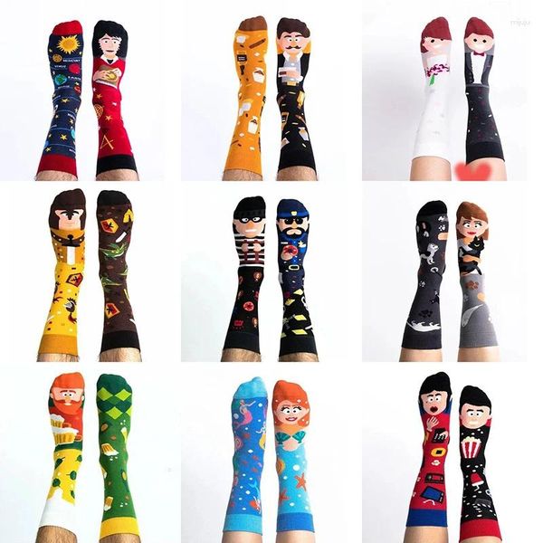 Calcetines para hombres Diversión AB Estilo Pareja Pato Mandarín Feliz Colorido Tendencia Carácter Animal Creativo Alta Calidad Mujeres Hombres Harajuku Deporte