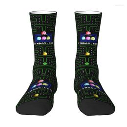 Heren sokken leuke heren Pacman doodle arcade game jurk unisex warme comfortabele 3D -geprinte crew