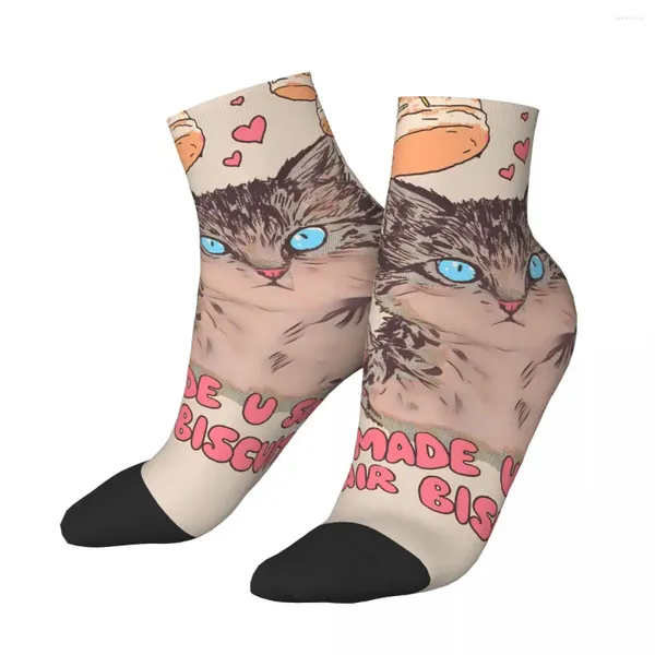 Calcetines para hombres Funny tobillo de aire Biscuits Hip Hop Patrón de regalo de calcetines sin costuras impresas