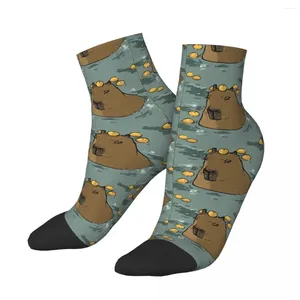 Chaussettes pour hommes drôle cheville bain Capybara Harajuku sans couture équipage chaussette cadeau motif imprimé