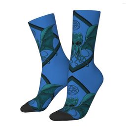 Chaussettes pour hommes Funny Crazy Compression Lovecraft Great Old One Sock pour hommes Hip Hop Harajuku Cthulhu Mythos Motif imprimé Boys Crew