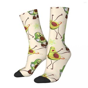 Chaussettes pour hommes Funny Crazy Sock For Men Cute Hip Hop Harajuku Avocado Yoga Happy Seamless Pattern Printed Boys Crew Compression Gift