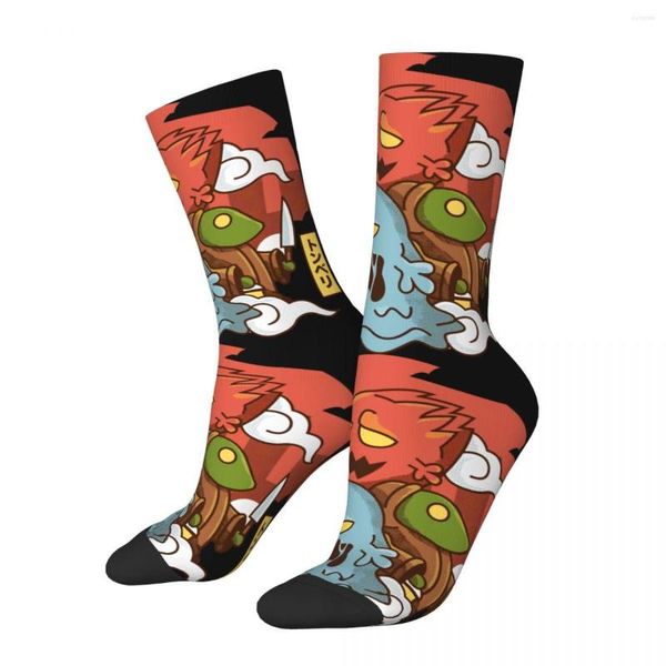 Calcetines de hombre divertidos calcetín loco para hombres enemigos Hip Hop Harajuku Final Fantasy XIV juego feliz calidad patrón impreso niños equipo regalo