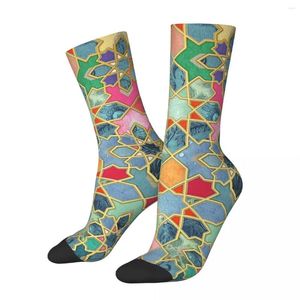 Chaussettes masculines chaussettes folles drôles pour hommes gloire dorée en doré coloré