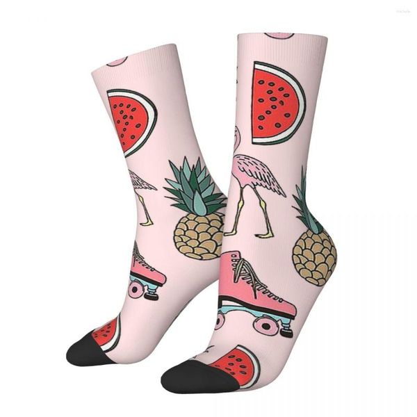 Calcetines para hombres Calcetín loco divertido para hombres Verano por Elebea Hip Hop Vintage Esqueleto Cráneo Hueso Calidad feliz Impreso Niños Crew Regalo informal