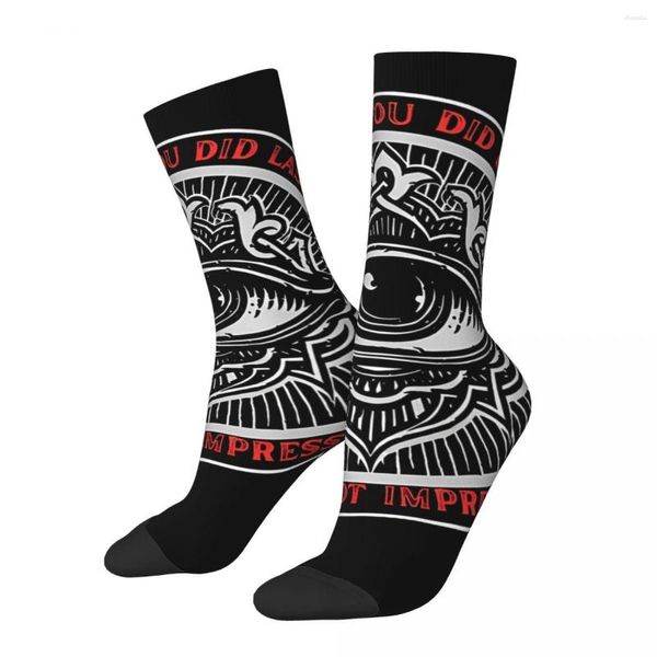 Chaussettes pour hommes Funny Crazy Sock For Men We Know What You Did Last Summer Harajuku Illuminati Quality Pattern Imprimé Crew Nouveauté Cadeau