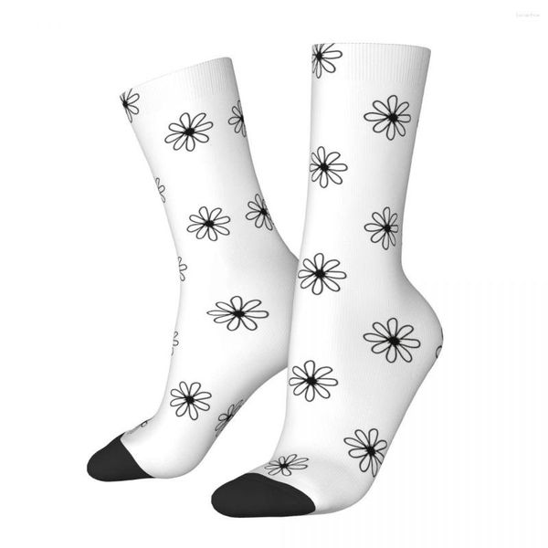 Chaussettes pour hommes drôle fleur de marguerite rétro Harajuku seins Hip Hop décontracté équipage fou chaussette cadeau motif imprimé