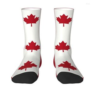 Chaussettes pour hommes Funny Flag Of Canada Hommes Femmes Warm 3D Printing Patriotism Basketball Sports Crew