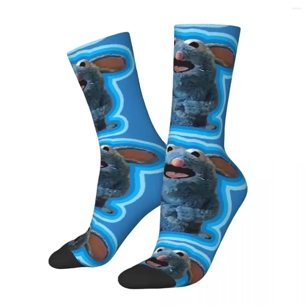 Chaussettes pour hommes drôle heureux Compression Tutter la grande maison bleue souris rétro Harajuku Hip Hop nouveauté motif équipage fou chaussette