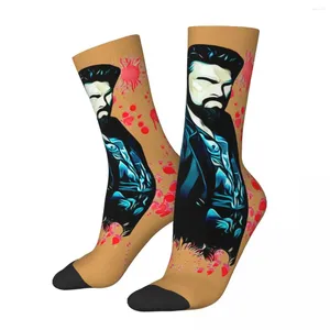 Chaussettes pour hommes drôle heureux rétro boucher cadeau Homelander classique Vintage Harajuku les garçons Billy TV Show Hip Hop sans couture équipage chaussette