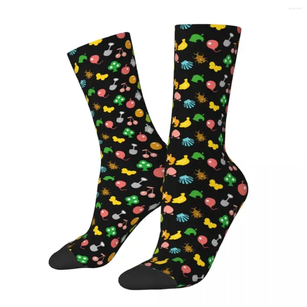 Chaussettes masculines drôles Hhd Modèle vintage harajuku animal croisement interrupteur rpg tom resetti bells street style équipage décontracté chaussette folle chaussette