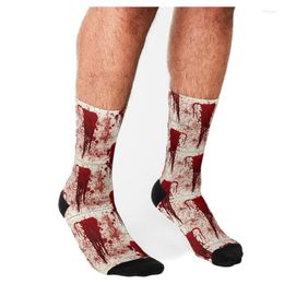 Heren sokken grappige horror halloween bloedige bandages mannen harajuku happy hip hop nieuwigheid skateboard casual gek op