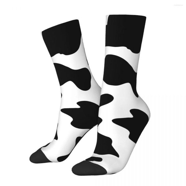 Chaussettes pour hommes drôle nouveauté vache Vintage Harajuku Hip Hop équipage fou chaussette cadeau motif imprimé