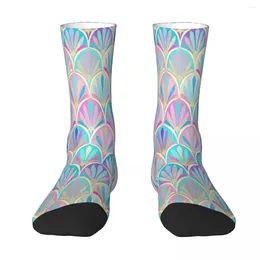 Calcetines de hombre Glamorous Twenties Art Deco Pastel Pattern Sock Hombres Mujeres Medias de poliéster Sweetshirt personalizable