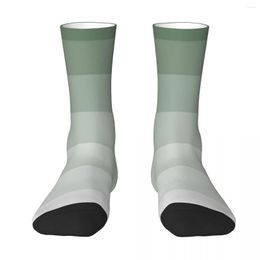 Chaussettes Harajuku à rayures vertes pour hommes, bas Super doux, accessoires longs toute saison, cadeaux de noël unisexes