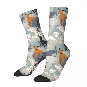 Herensokken Greyhounds Heren Dames Mode Cadeau Voor Dieren Hondenliefhebbers Nieuwigheid Lente Zomer Herfst Winter