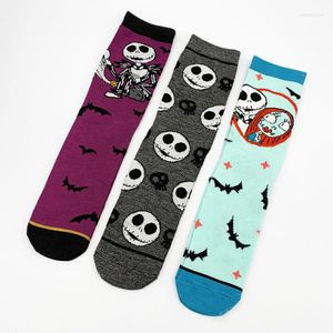 Herensokken Halloween -serie Jack Heren Tube Style European and American Cartoon Ladies Cotton