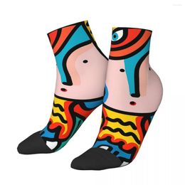 Chaussettes pour hommes Happy Cheville Joyful And Colorful Street Art Graffiti Harajuku Casual Crew Sock Gift Pattern Imprimé
