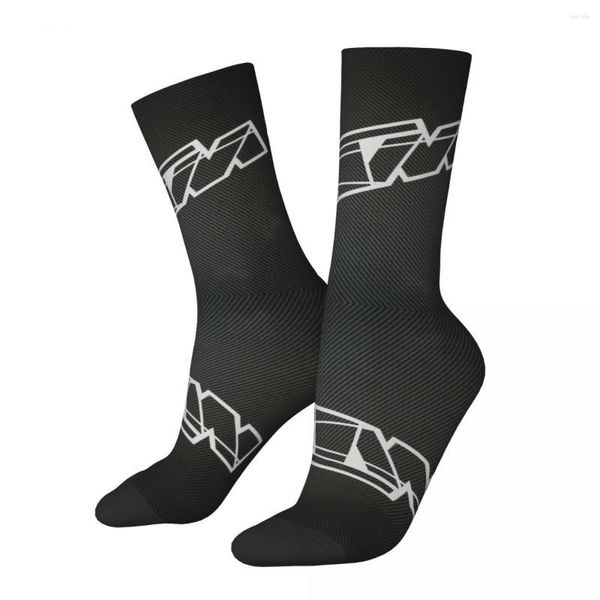 Calcetines para hombres felices negros ktmlogo vintage listre raza enduro cross motocross street street sock sock patrón de regalo impreso