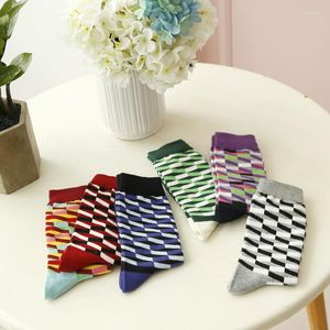 Chaussettes pour hommes Happy British diamants colorés unisexe Skate coton carré affaires Nail Art vêtements Chaussettes