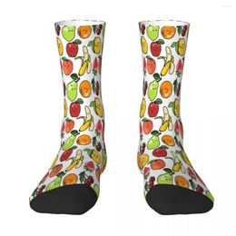 Calcetines de hombre Happy Fruit Salad Sock Hombres Mujeres Medias de poliéster Sweetshirt personalizable